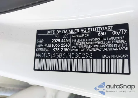 2018 Mercedes-Benz Cla 250 4Matic из США, поврежденный, VIN WDDSJ4GB6JN530293